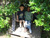 Children hiding in bushes
